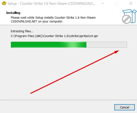 Counter-Strike 1.6 installation progress bar